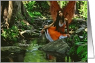 Thinking of You Fairy by a Stream card