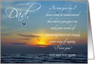 Father’s Day Thank You Sunset and Ocean Card