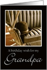 Hat and Carriage Grandpa Happy Birthday Wish card