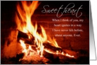 Sweetheart Fire Romantic I love you card