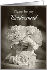 Rustic Mason Jar, Please be my Bridesmaid card