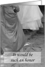 Wedding Maid of Honor Request Invitation Elegant Dresses card