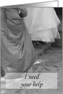 Wedding Matron of Honor Request Invitation Elegant Dresses card
