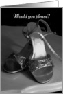 Please be My Matron of Honor Dressy Shoes Invitation card