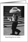 Wedding Usher Invitation Little Cowboy card