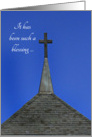 Adult Baptism Congratualations Christian Church Steeple and Cross Card