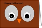 Cute Owl Happy Halloween Card