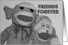 Happy Birthday Forever Friend Sock Monkeys card