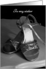 Pretty Shoes Sister Maid of Honor Invitation. card