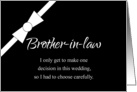 Formal Brother-in-Law Groomsman Request card