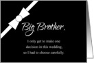 Big Brother Wedding Humorous Best Man Invitation card