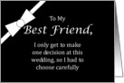 Funny Best Friend Best Man Request Card