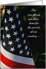 Thank you on Veterans Day, American Flag card