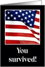 Boot Camp Graduation American Flag card