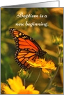 Monarch Butterfly Adult or Older Child Baptism card