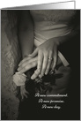 Vow Renewal Invitation, Bride & Groom Hands card