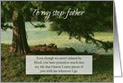 Happy Birthday Stepfather Tree by Pond card