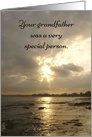 Sun Through Clouds Grandfather Sympathy card