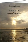 Beach and Sun Through Clouds Father Sympathy card