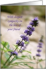 Lovely Flower Loss of Friend Sympathy card