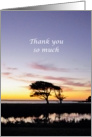 Thank You for Your Expression of Sympathy Tree and Sunset card