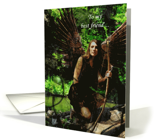 Fairy Huntress Happy Birthday Best Friend card (1021589)