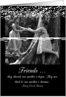 Little Girls Friendship Thoreau card