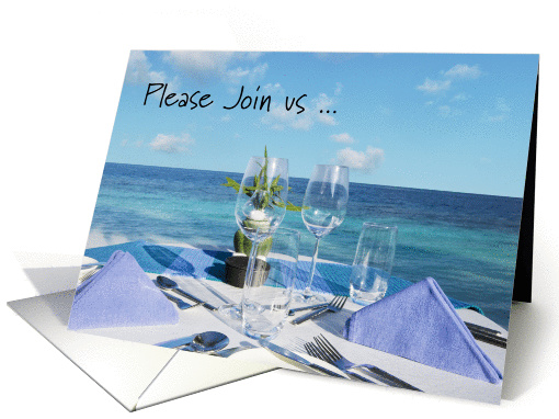 Scenic Ocean After Wedding Breakfast Invitation card (1218572)