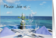 Scenic Ocean After Wedding Breakfast Invitation card