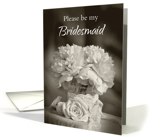 Rustic Mason Jar, Please be my Bridesmaid card (1387672)