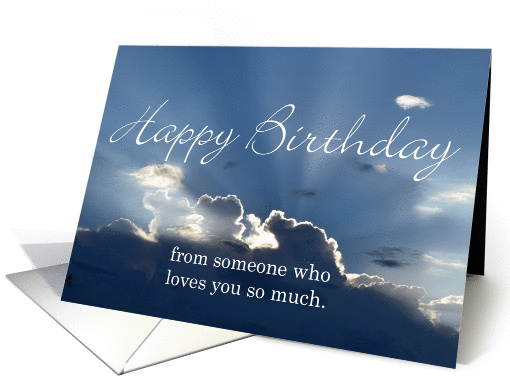 I will be with you on your Birthday, from departed loved one. card