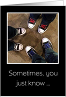 We Were Meant to be Friends Shoes Friendship Card