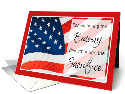 American Flag Thank You for Your Service Veterans Day card (1645848)