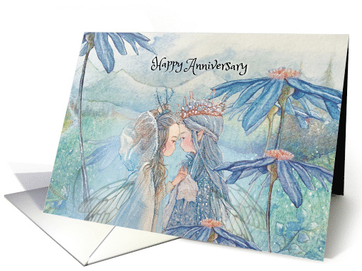 Fairy Couple Happy Anniversary from Wife or Husband card (1726540)