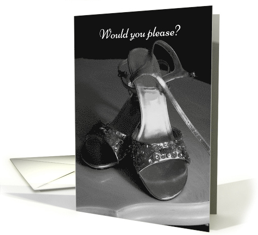 Please be My Matron of Honor Dressy Shoes Invitation card (217887)