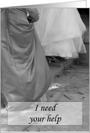 Please Carry My Train Wedding Party Invitation card