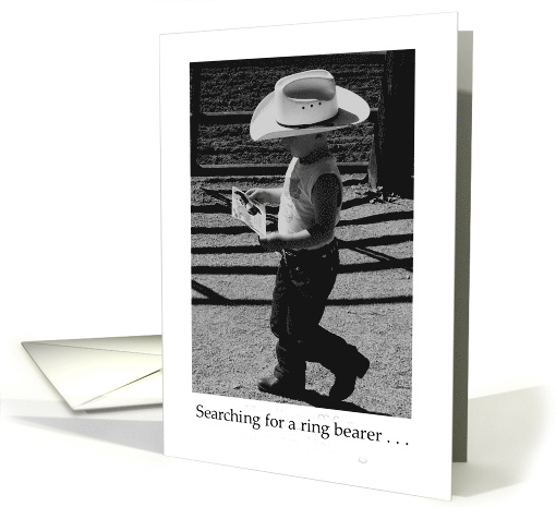 Ring Bearer Invitation Cowboy Wedding card (233490)