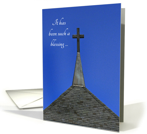 Adult Baptism Congratualations Christian Church Steeple and Cross card