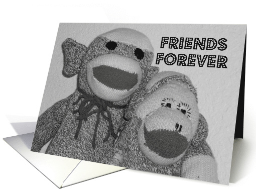 Happy Birthday Forever Friend Sock Monkeys card (295176)