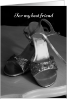 Lovely Shoes Best Friend Bridesmaid Invitation card