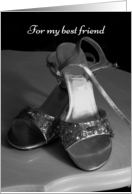 Pretty Shoes Best Friend Matron of Honor Invitation card