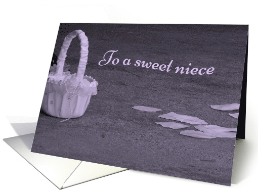 Basket and Petals Niece Flower Girl Invitation card (377441)