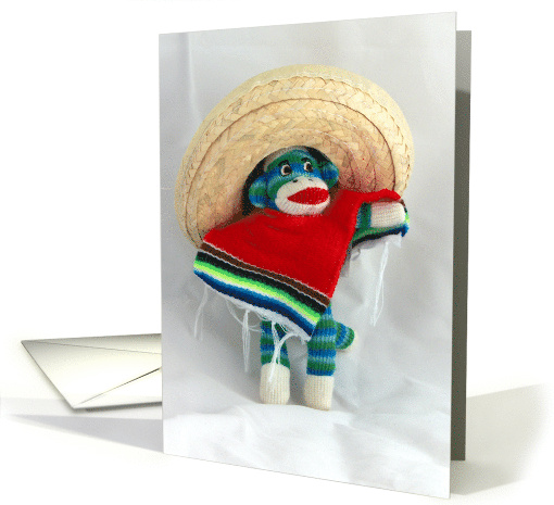 Happy Cinco de Mayo Sock Monkey Humor card (383422)