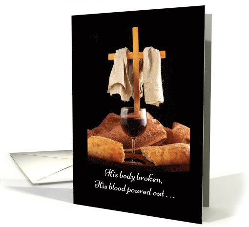 Cross and Communion Easter Blessings card (383928)