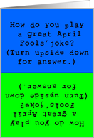 April Fools’ Day Humorous Joke card