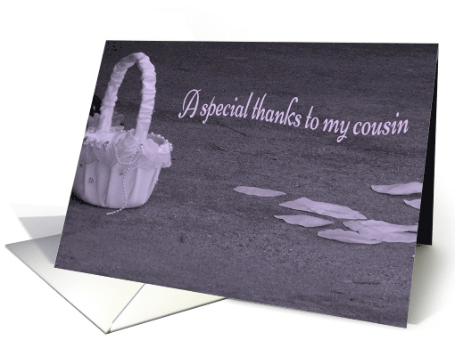 Basket and Petals Cousin Flower Girl Thanks card (411764)