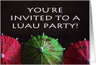 You’re Invited to a Luau Party! card