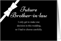 Future Brother-in-Law Will You be My Usher? card