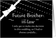 Future brother in law Will you be my Groomsman? card