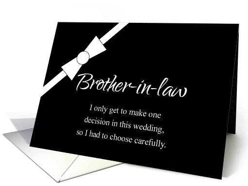 Brother-in-Law Humorous Best Man Request card (458561)